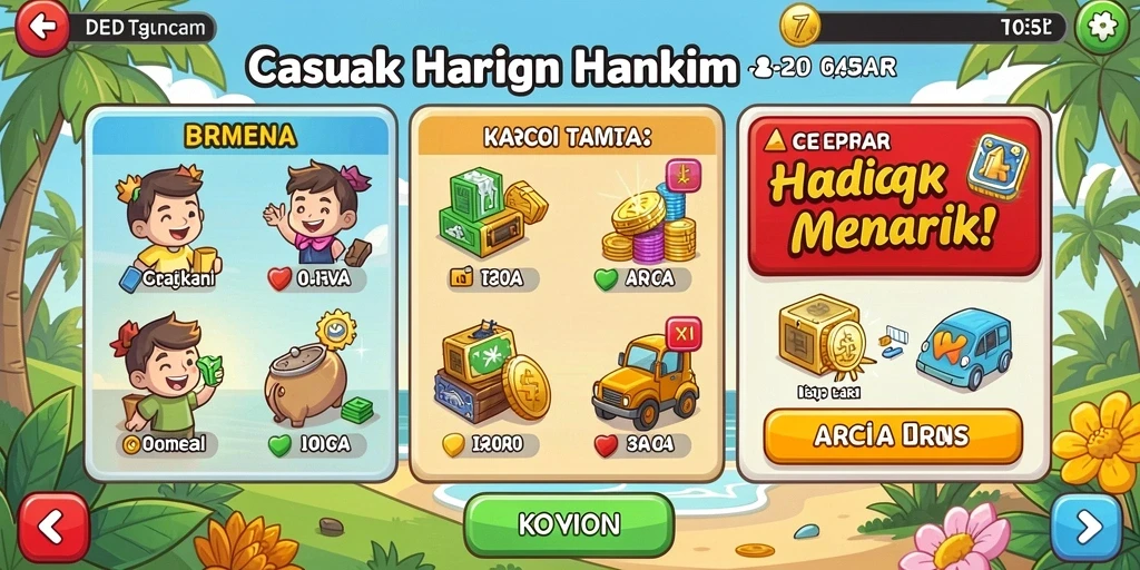 Screenshot menunjukkan karakter utama dalam misi petualangan.